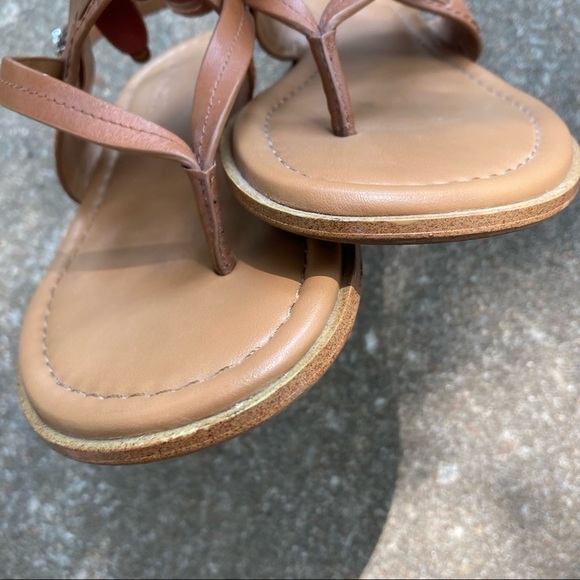 Coach | Stacey Brown Slingback Thong Sandals 7 - Picture 3 of 6